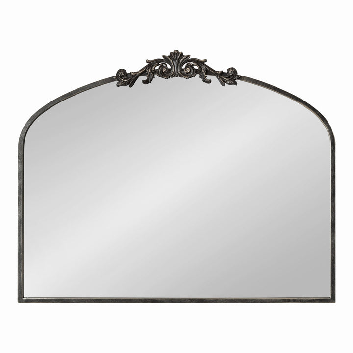 Anglo Arendahl Traditional Accent Mirror Fleur De Lis Living Size: 28.5" x 36" Finish: Black