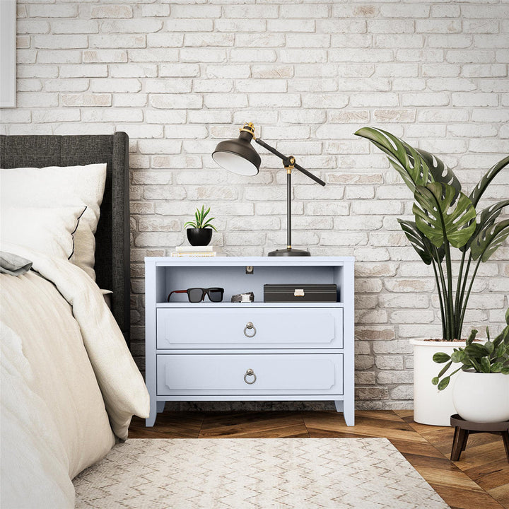 Her Majesty 2 - Drawer Nightstand Novogratz Color: Powder Blue