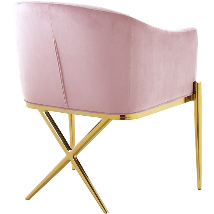 Niko Upholstered Dining Chair Willa Arlo™ Interiors Upholstery Color: Pink, Leg Color: Gold
