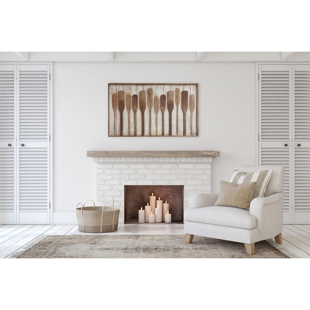 Wood Framed Wall Décor with Raised Paddles Loon Peak®