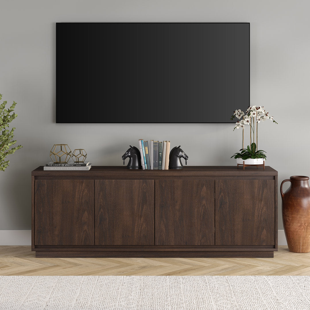 Presque TV Stand for TVs up to 78" Wade Logan® Color: Alder Brown