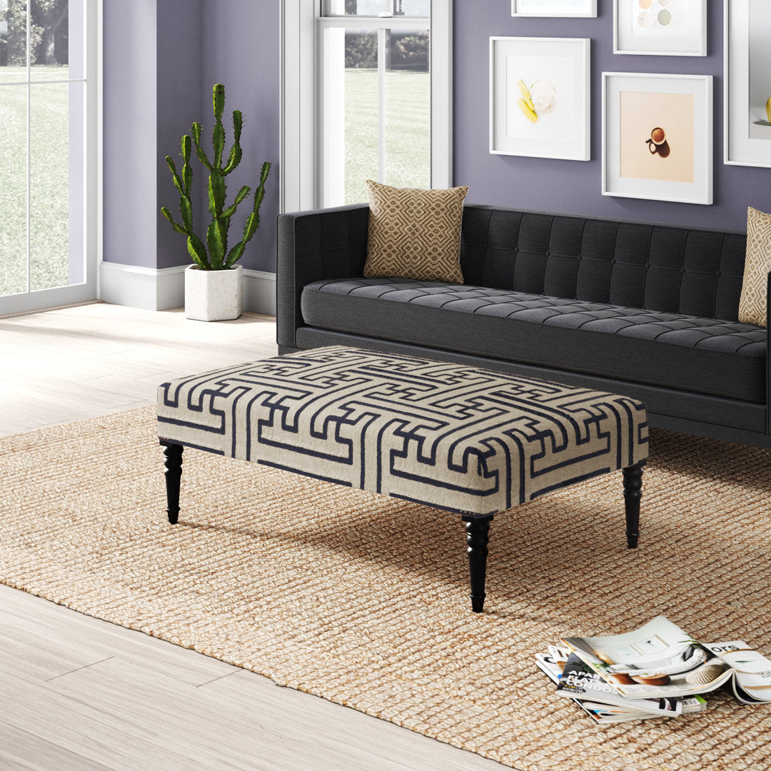 Gilyard 52" Rectangle Geometric Standard Ottoman Langley Street®