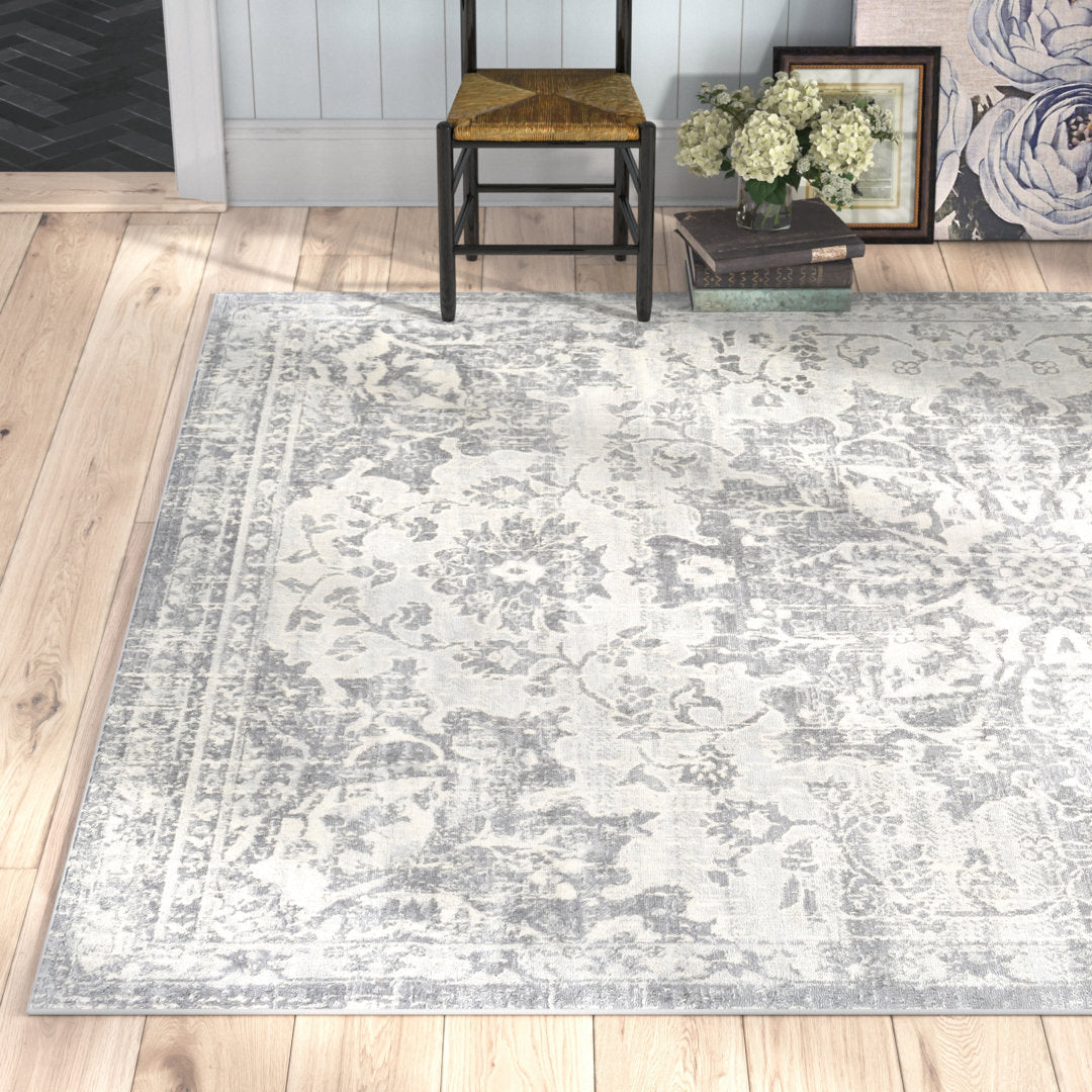 Hilyard Machine Oriental Gray Area Rug Laurel Foundry Modern Farmhouse® Rug Size: Rectangle 8'10" x 12'3"