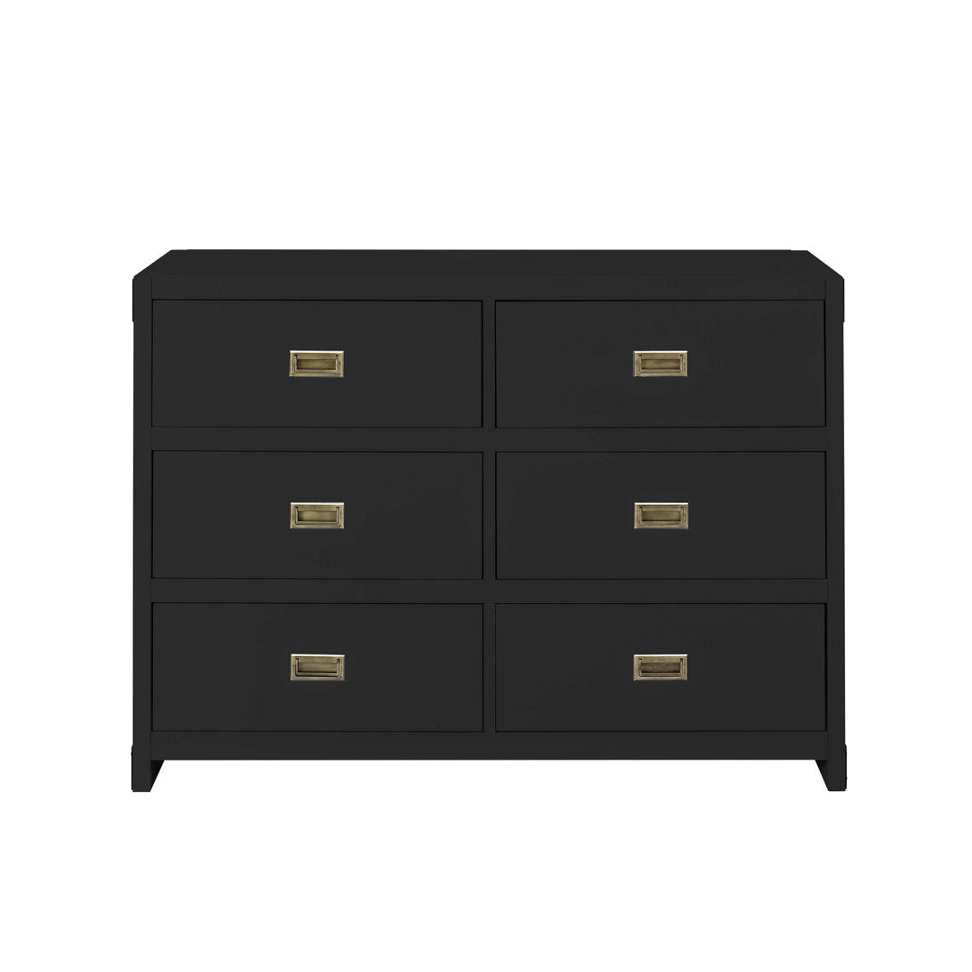 Hubble 6 Drawer Double Dresser Viv + Rae™ Color: Black