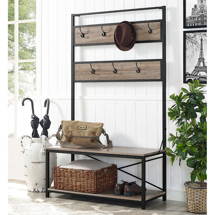 Everheart Hall Tree with Bench and Shoe Storage Gracie Oaks Color: Driftwood