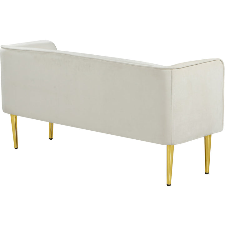 Manuel Upholstered Bench Everly Quinn Color: Cream