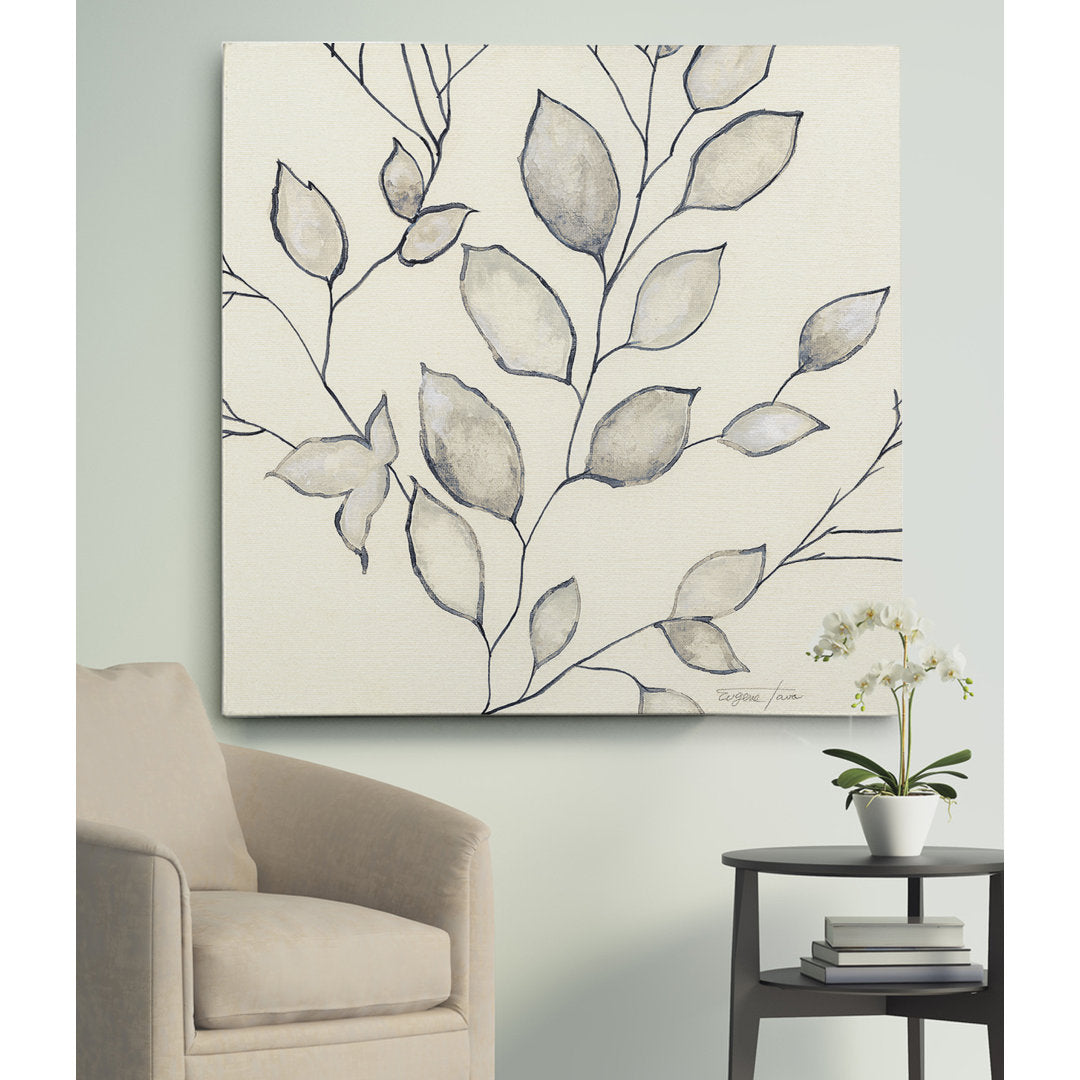 Whispering Leaves II - Painting Print Wade Logan® Size: 40" H x 40" W x 1.5" D Format: Wrapped Canvas