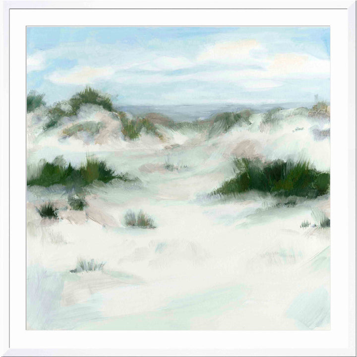 White Sands II by Megan Meagher - Picture Frame Painting Print Beachcrest Home™ Frame Color: Natural Size: 18"H x 12"W