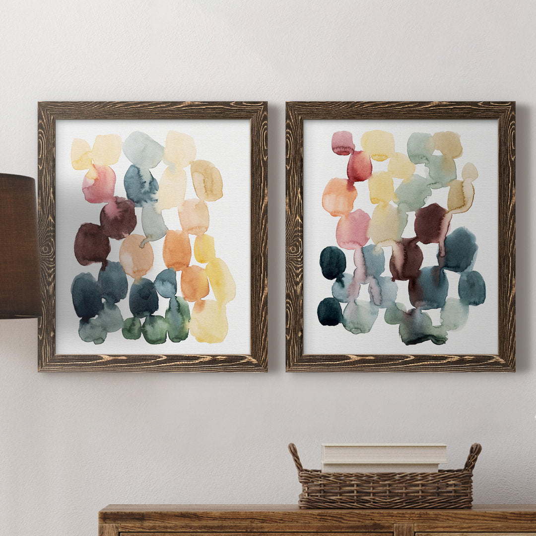 Desert Stones I - 2 Piece Picture Frame Painting Set on Canvas Wade Logan® Size: 24" H x 36" W x 1.5" D Format: Walnut Framed Canvas