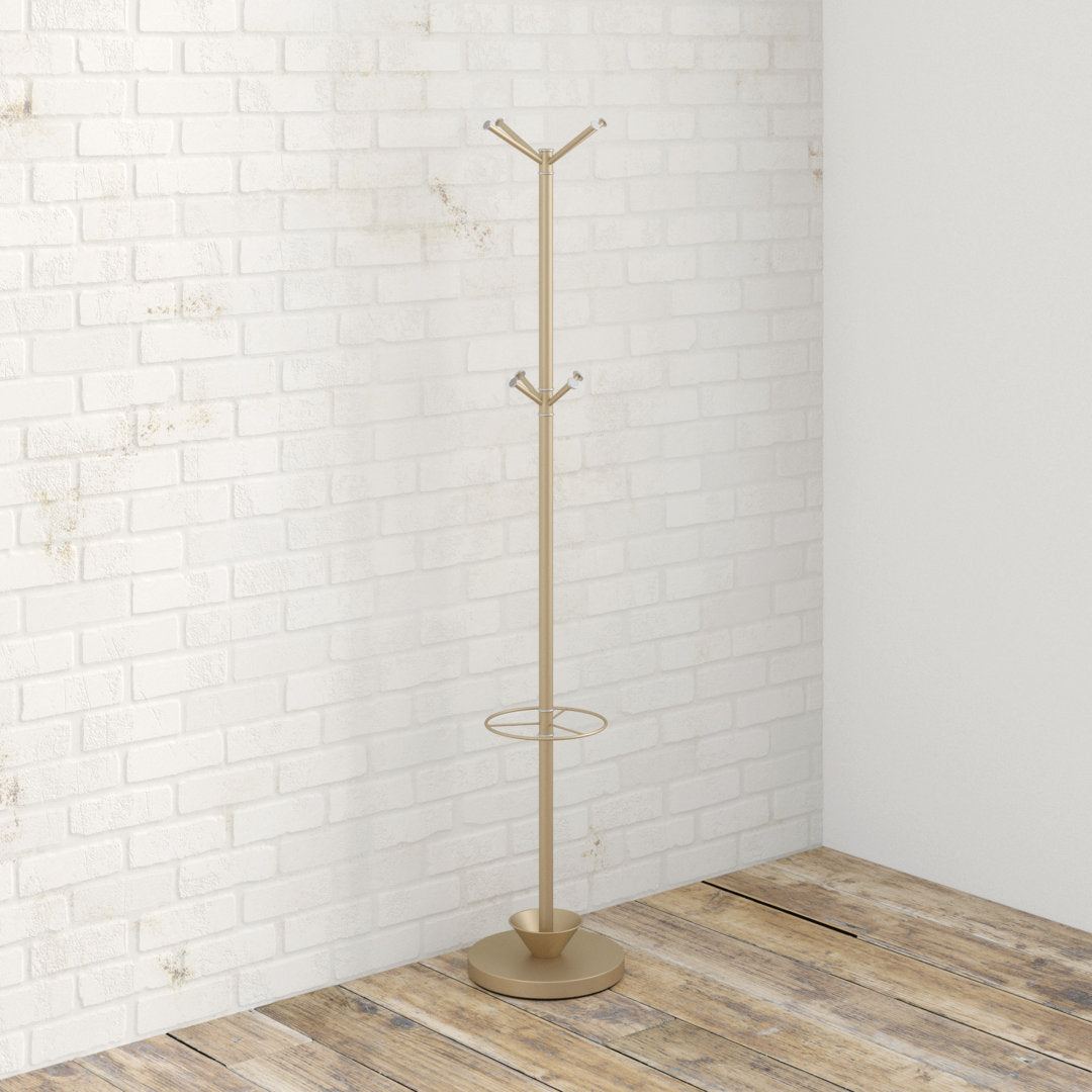 Bjoern 8 - Hook Freestanding Coat Rack in Champagne Mercer41