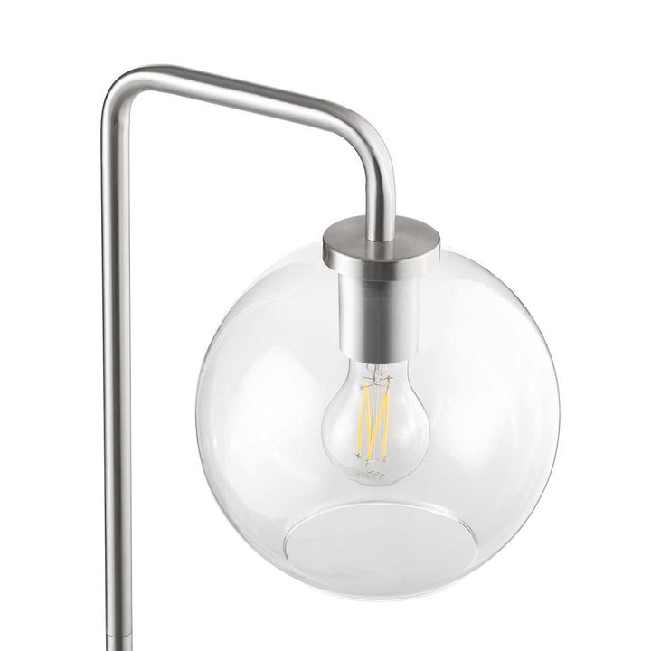 Modway Silo Glass Globe Glass and Metal Floor Lamp Modway Base Finish: Satin Nickel
