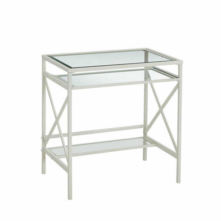 Jordynne Glass Desk Ebern Designs
