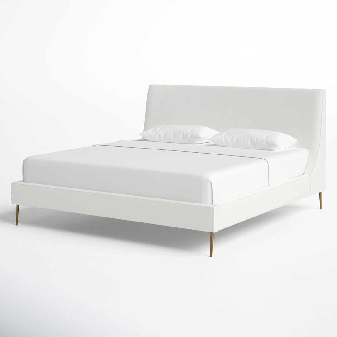 Venedy Upholstered Low Profile Platform Bed Joss & Main Color: White Size: King