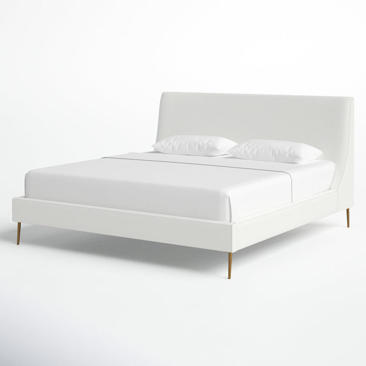 Venedy Upholstered Low Profile Platform Bed Joss & Main Color: White Size: King
