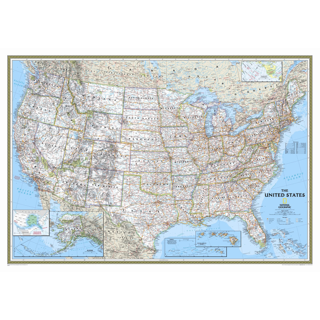 United States Classic Wall Map National Geographic Maps