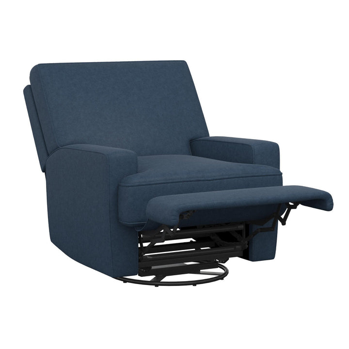 Abingdon Upholstered Swivel Reclining Glider Mack & Milo™ Upholstery Color: Navy Velvet