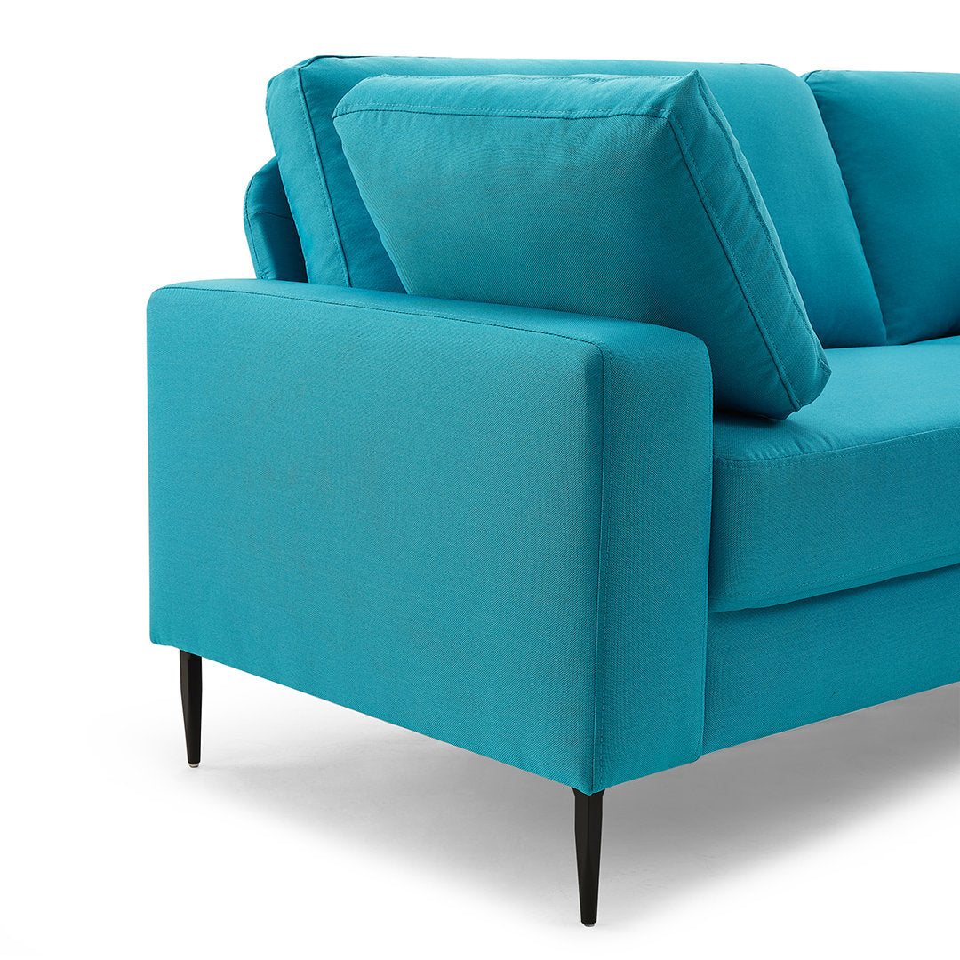 Jeses MINIMORE Modern Style Etta 84.3" Mid-Century Modern Design Sofa Corrigan Studio® Fabric: Turquoise Polyester