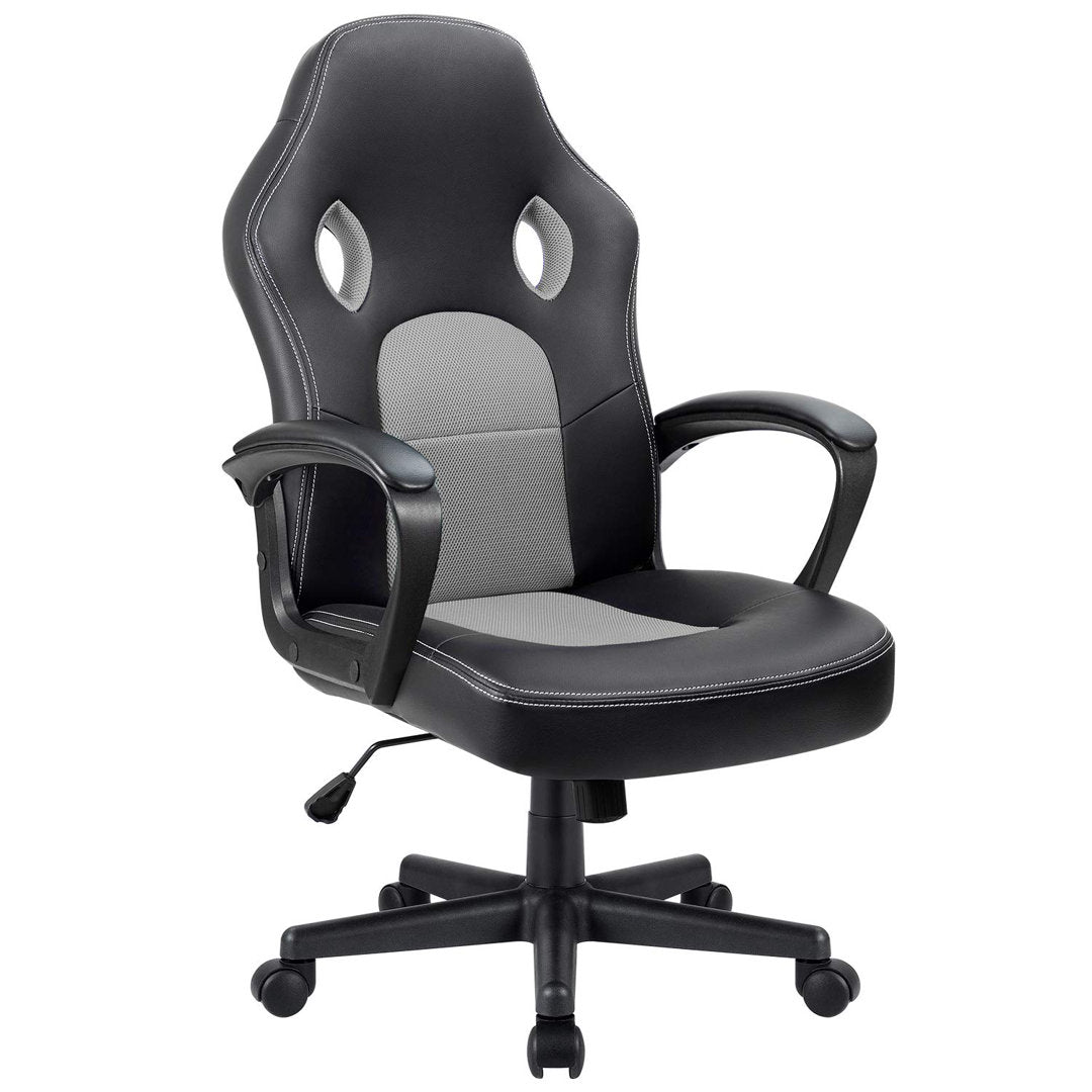 PC and Racing Ergonomic Gaming Chair Ebern Designs Color: Gray