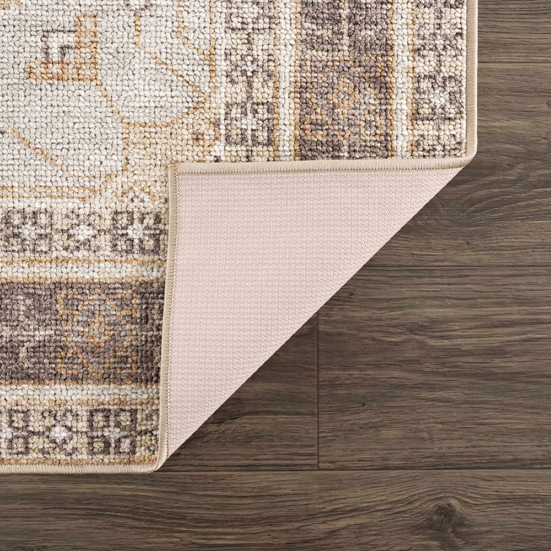 Albar Moroccan Machine Washable Brown Area Rug Foundry Select Rug Size: Rectangle 2'7" x 4'