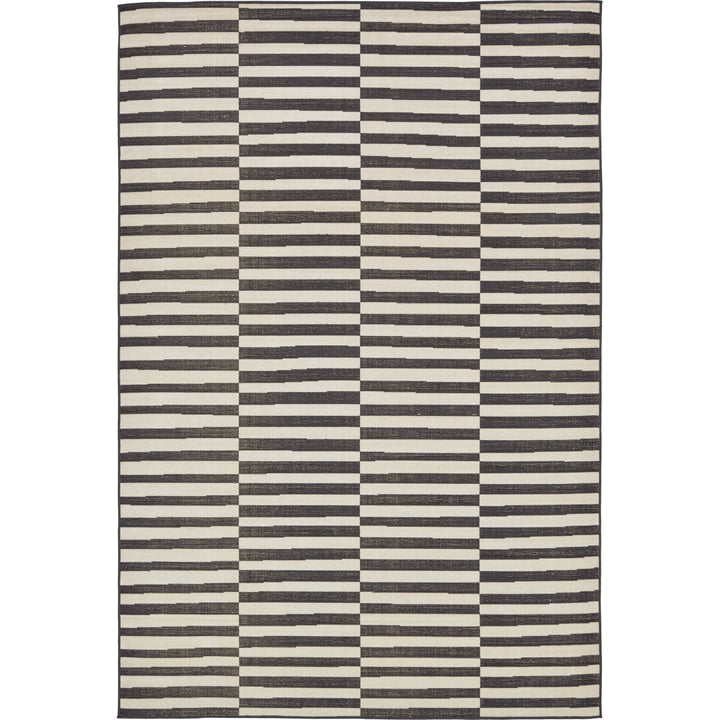 Arzilla Striped Ivory/Black Area Rug Wade Logan® Rug Size: Rectangle 6' x 9'