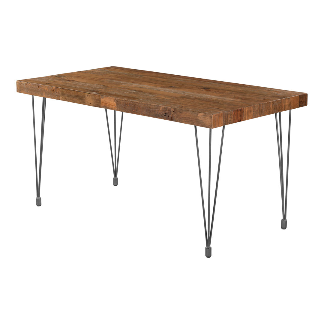 Libra Solid Wood Dining Table Birch Lane™ Table Top Color: Rustic Brown