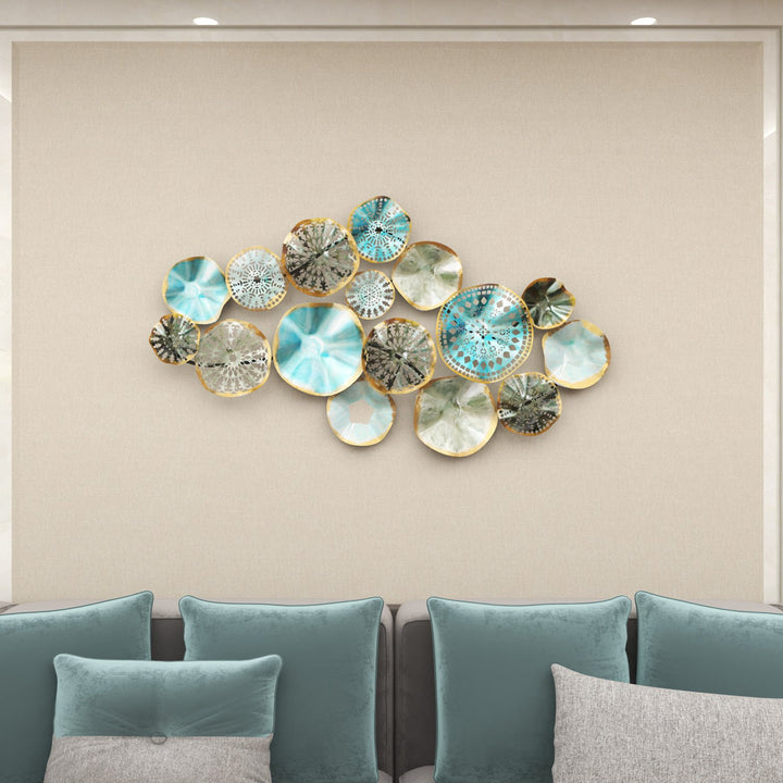 Hench Metal 3D Overlapping Discs Plate Home Wall Decor Dakota Fields