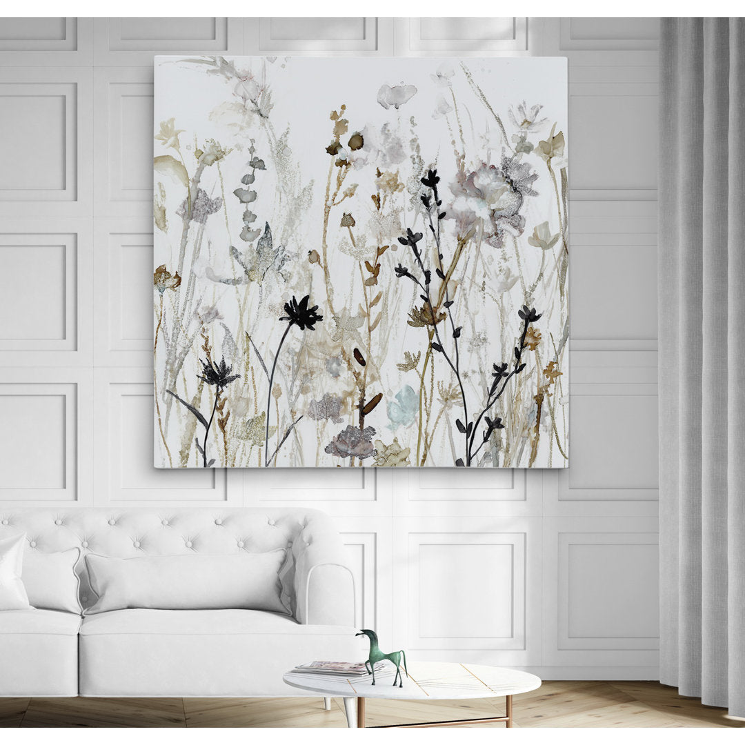 Wildflower Mist II - Painting Print Lark Manor™ Size: 40" H x 40" W x 1.5" D Format: Wrapped Canvas