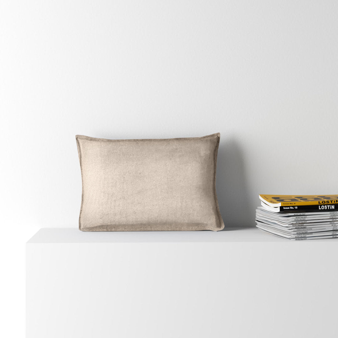 Montague 100% Cotton Lumbar Rectangular Pillow RE/FINE™ Color: Neutral Size: 13" x 20"