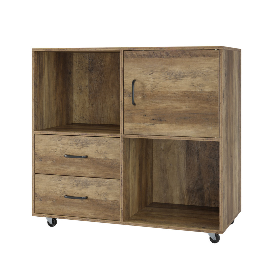 Valles 2-Drawer Lateral Filing Cabinet Union Rustic Color: Rustic Brown
