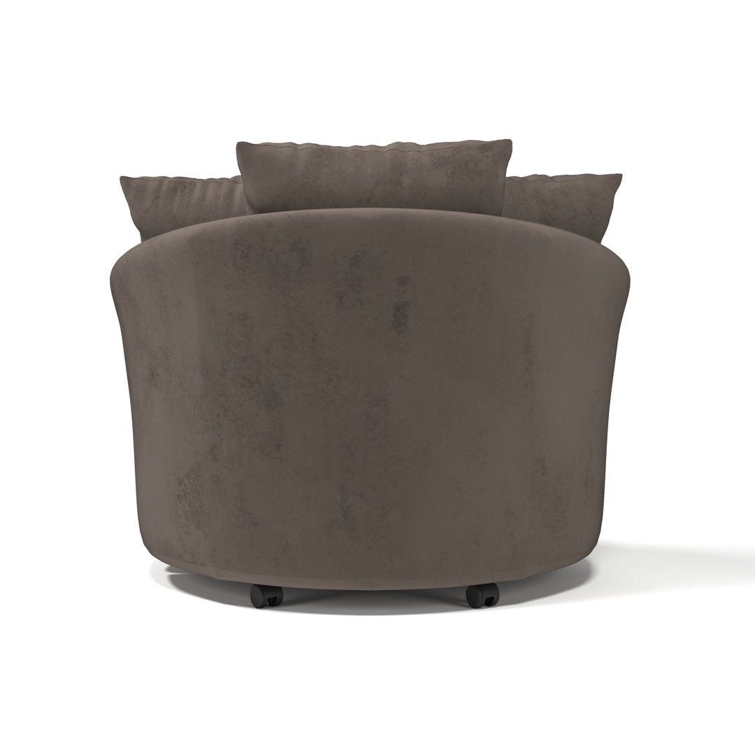 Alsup Barrel Chair Andover Mills™ Fabric: Bulldozer Pewter