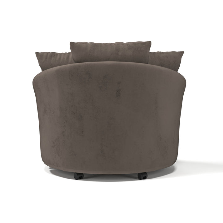Alsup Barrel Chair Andover Mills™ Fabric: Bulldozer Pewter