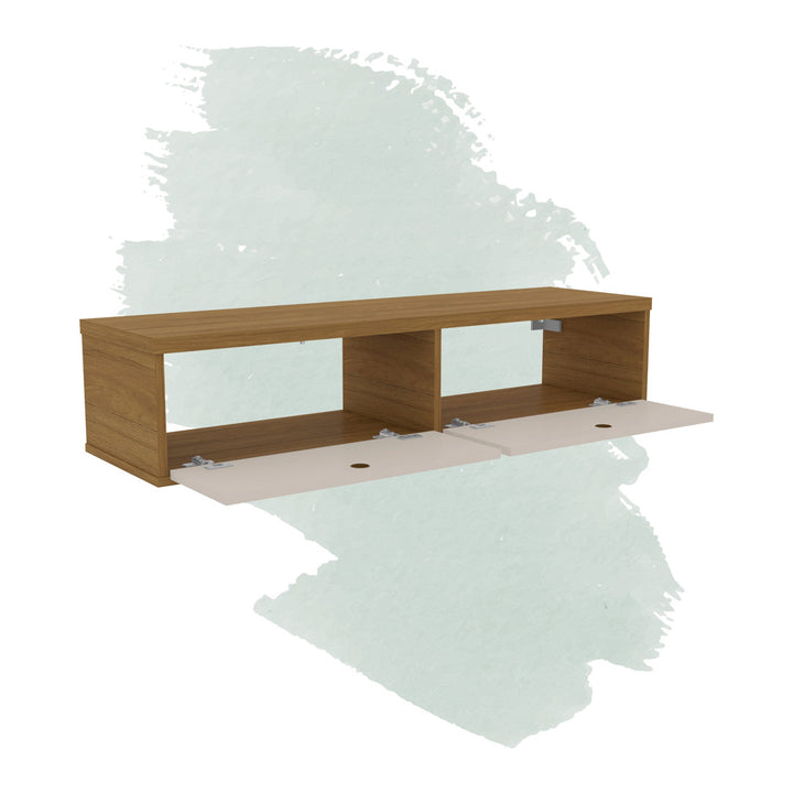 Darryl Floating TV Stand for TVs up to 48" Zipcode Design™ Color: Cinnamon/Off White