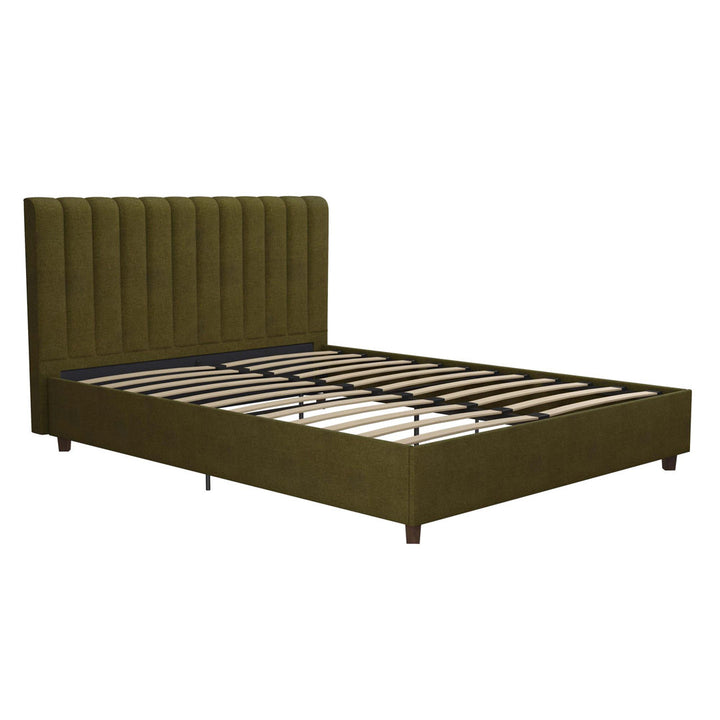Brittany Tufted Upholstered Platform Bed Novogratz Color: Green Size: Queen