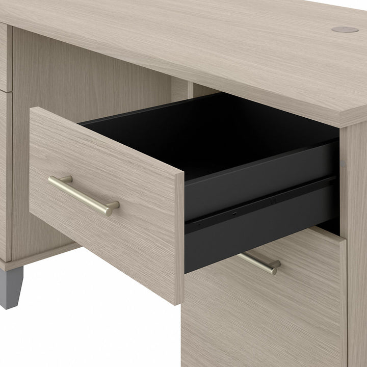 Magomed Executive Desk Gracie Oaks Color: Sand Oak