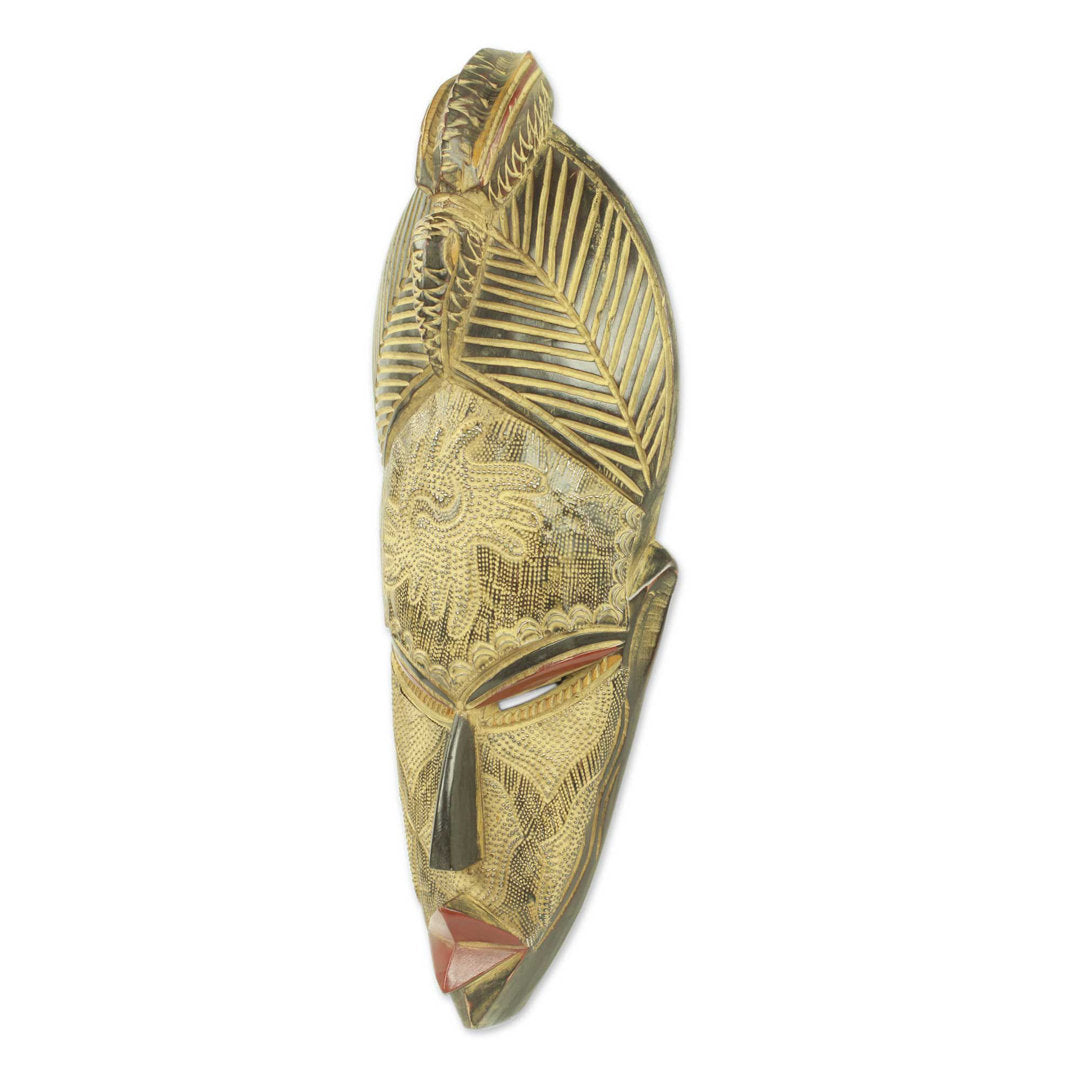 Eshaan Artisan Carved African Mask Wall Décor World Menagerie