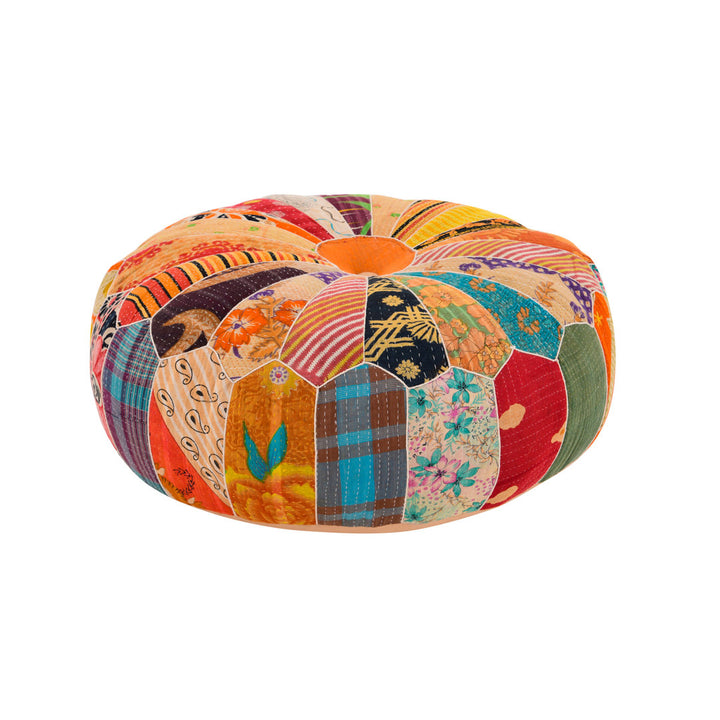 Trujillo Jowers 24'' Wide Round Abstract Pouf Ottoman Langley Street®
