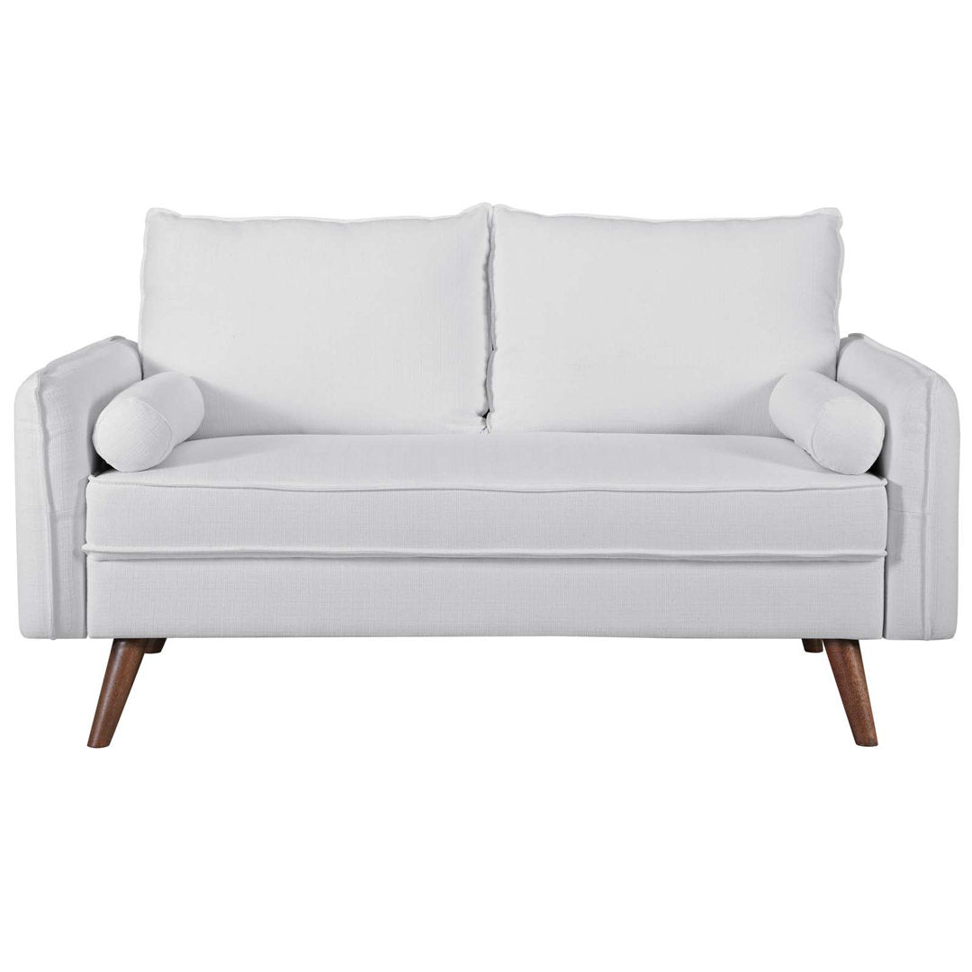 Modway Revive Upholstered Fabric Loveseat Modway Upholstery Color: White Polyester