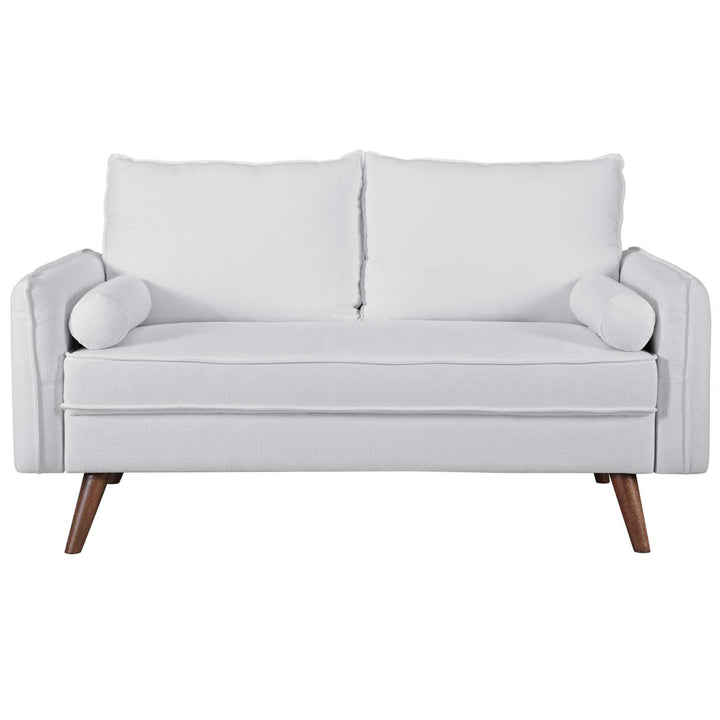 Modway Revive Upholstered Fabric Loveseat Modway Upholstery Color: White Polyester