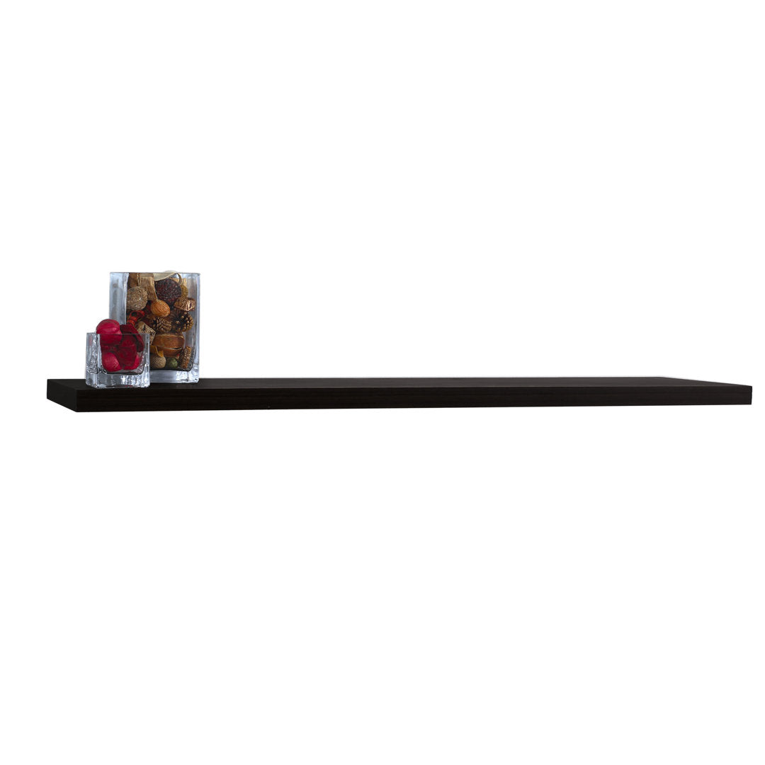Bellapais Floating Shelf Winston Porter Size: 1.25" H x 47.24" W x 7.75" D Finish: Black