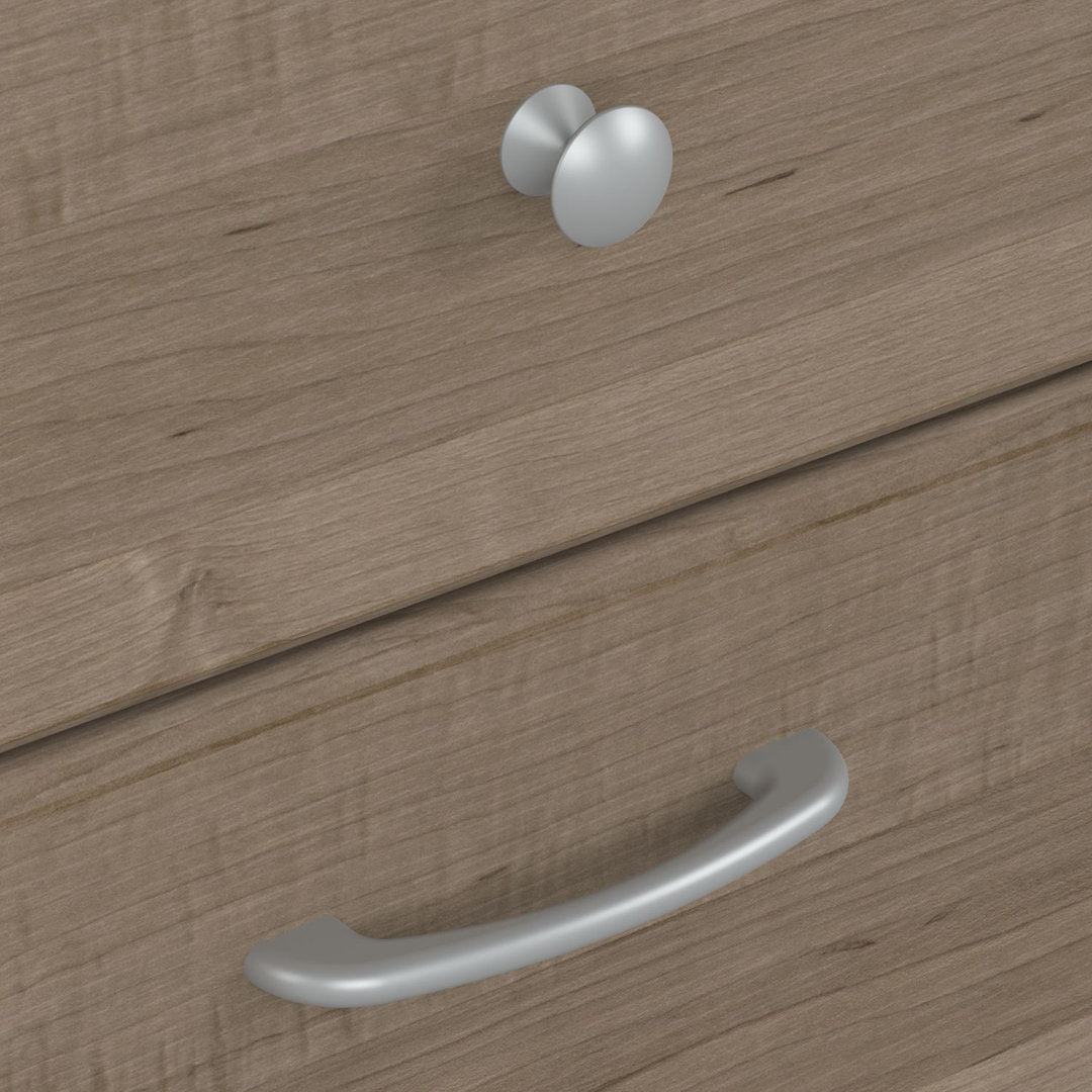 Shelonda L-Shape Executive Desk with Hutch Latitude Run® Color: Ash Gray