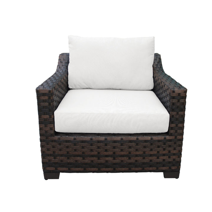 River Brook Patio Chair with Cushions kathy ireland Homes & Gardens by TK Classics Cushion Color: White Performance
