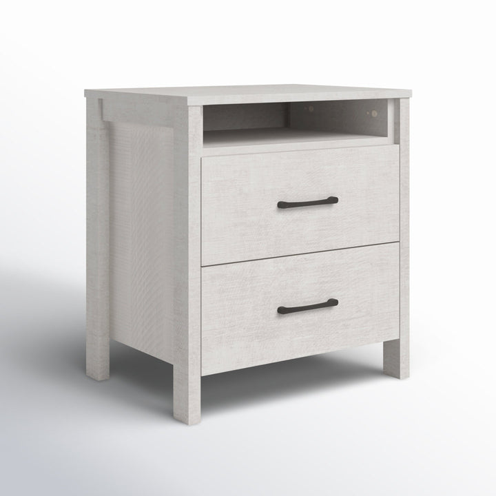 Allysyn 22.7" 2 Drawer Nightstand Wade Logan® Color: Dusty Gray Oak