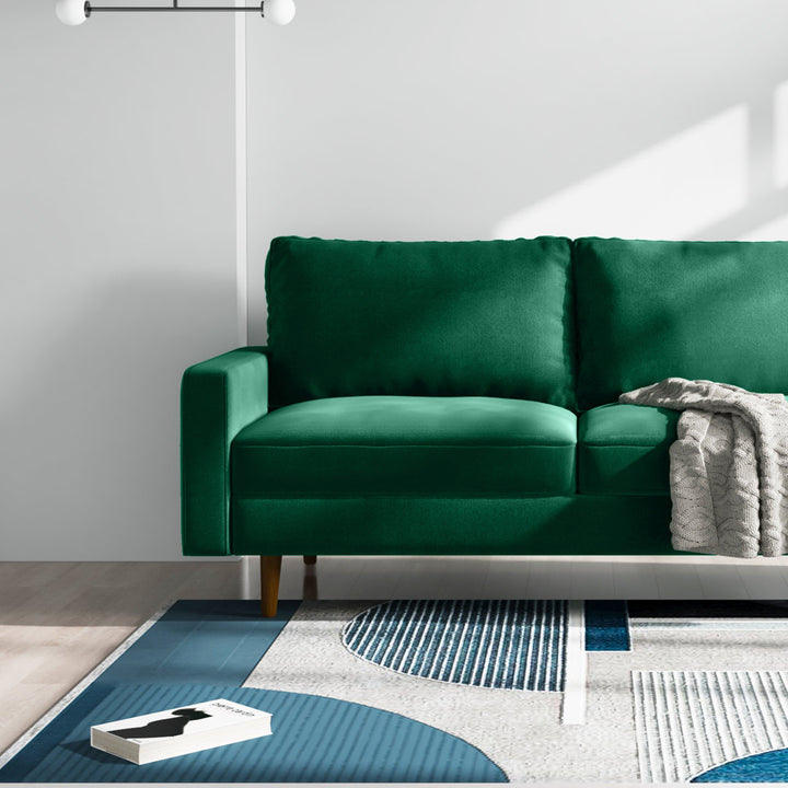 Markham 70" Velvet Square Arm Sofa Willa Arlo™ Interiors Fabric: Green Polyester
