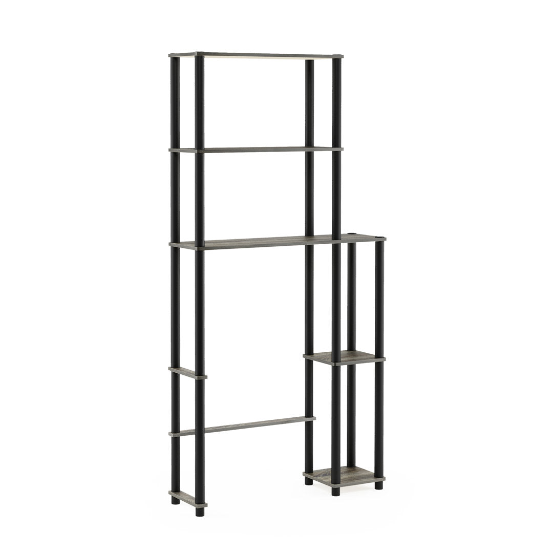 Antonucci 31.1" W x 65.1" H x 9" D Over-The-Toilet Storage Ebern Designs Finish: French Oak Gray/Black