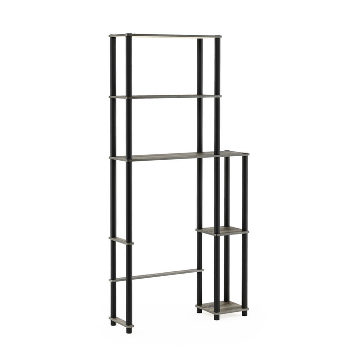 Antonucci 31.1" W x 65.1" H x 9" D Over-The-Toilet Storage Ebern Designs Finish: French Oak Gray/Black