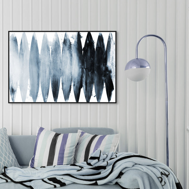 Abstract Paradise Found Muted - Painting Print on Canvas Art Remedy Size: 36" H x 54" W x 1.5" D Format: Black Framed