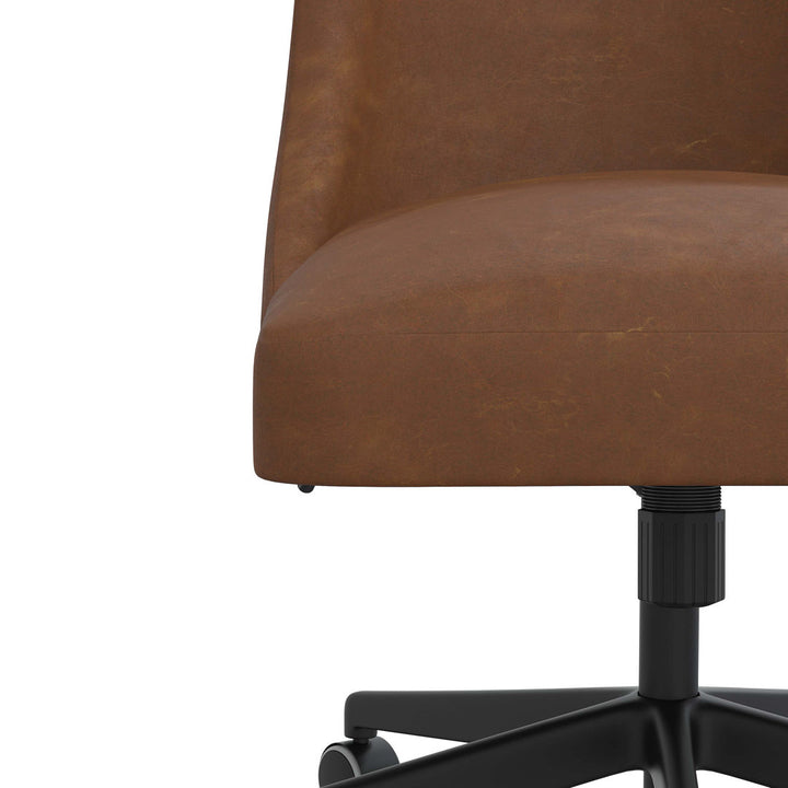 Acosta Task Chair AllModern Upholstery Color: Distressed Saddle Brown Performance Faux Leather
