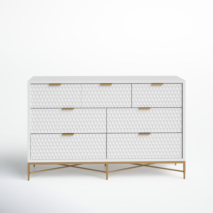 Capra 7 Drawer 56" W Double Dresser AllModern Color: White