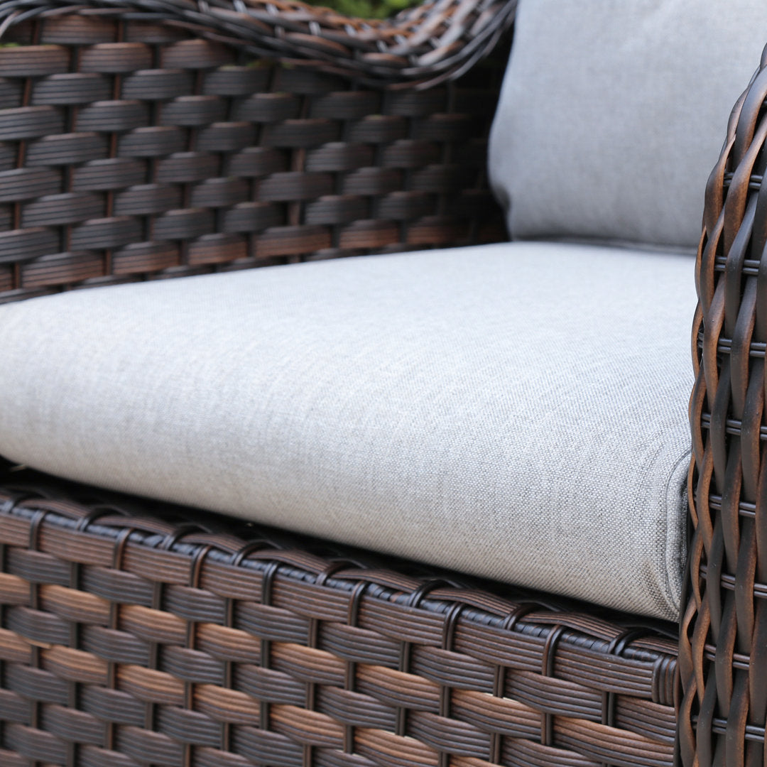 Alejah 4 Piece Rattan Sofa Seating Group with Cushions Lark Manor™ Ottoman Included: No