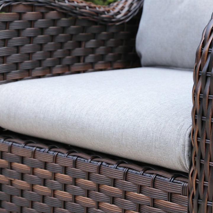 Alejah 4 Piece Rattan Sofa Seating Group with Cushions Lark Manor™ Ottoman Included: No